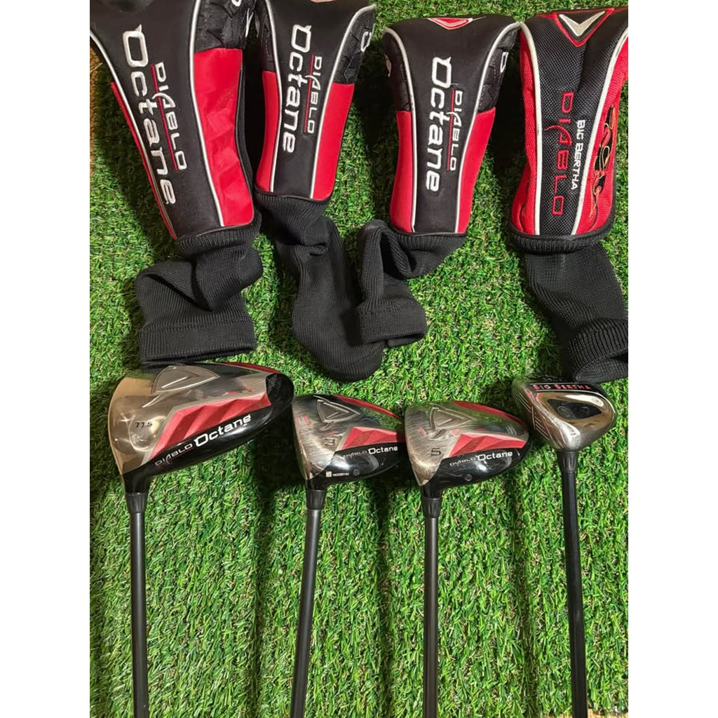 Driver/Wood Set - Left-Handed Callaway Diablo Octane Driver, 3 Wood, 5 Wood, 7 Wood Regular Flex