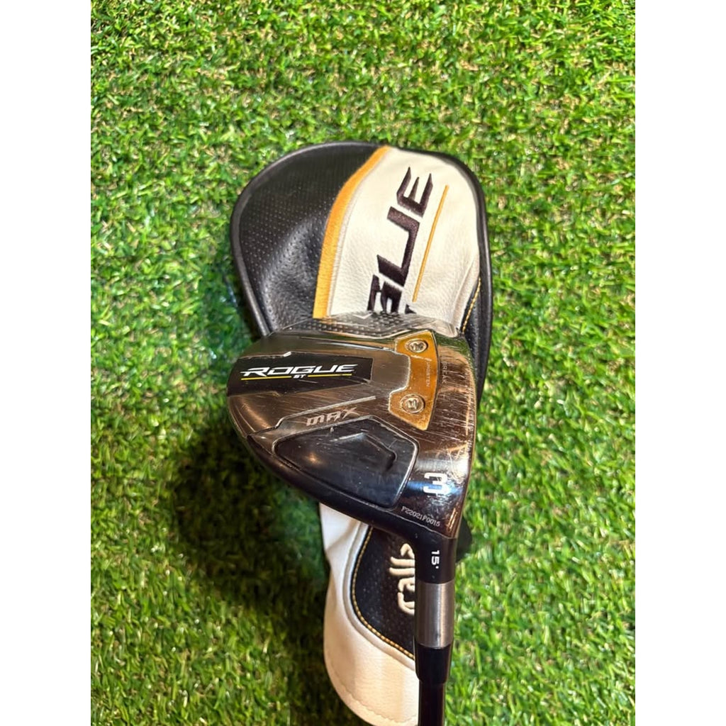 Golf Wood - Callaway Rogue 3-Wood 15° Stiff Flex Tensei 65g w HC