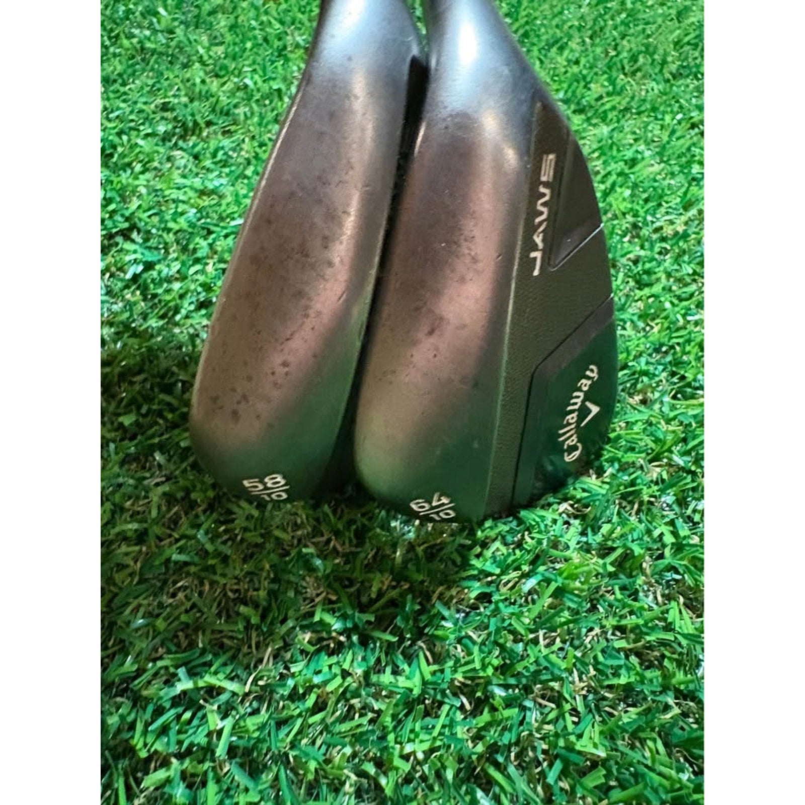 Wedge Set - Callaway Jaws Full Toe Black 58° & 64° DG Spinner 115 Wedge Flex