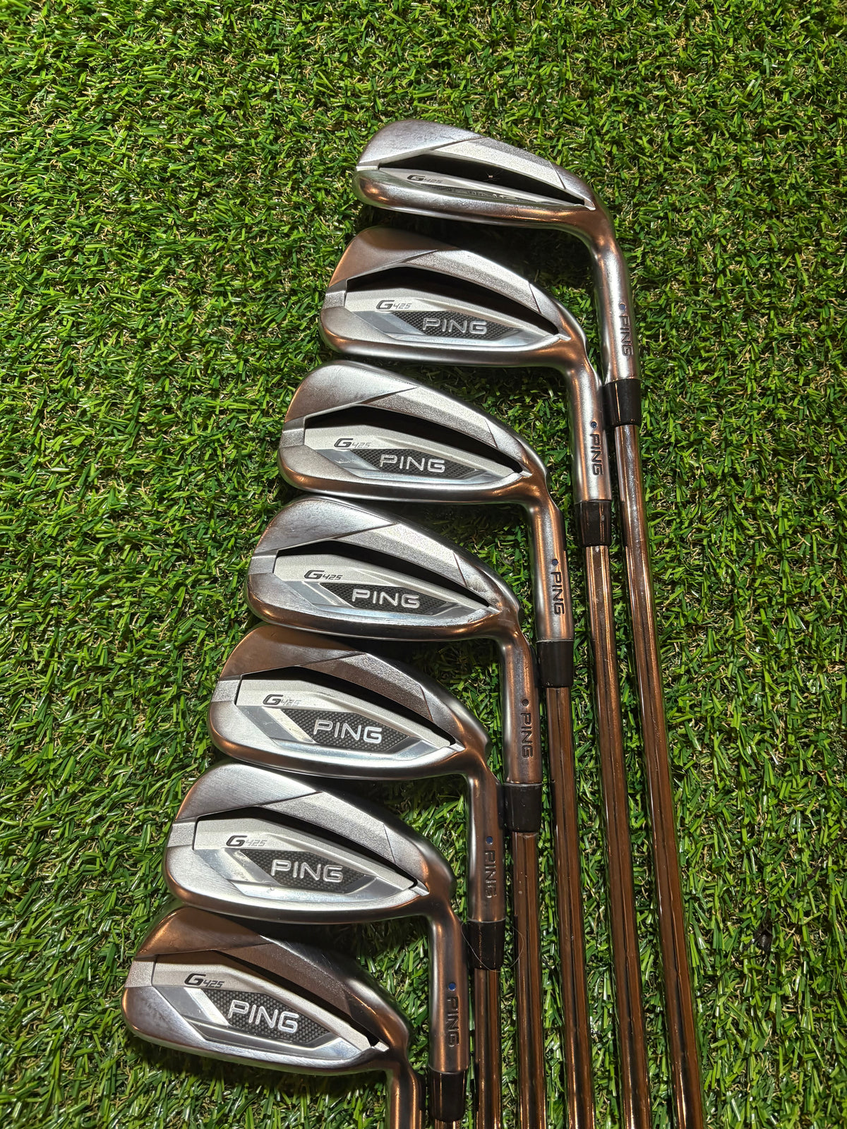 Golf Iron Set - PING G425 5-UW Stiff Flex Blue Dot KBS Tour 120g