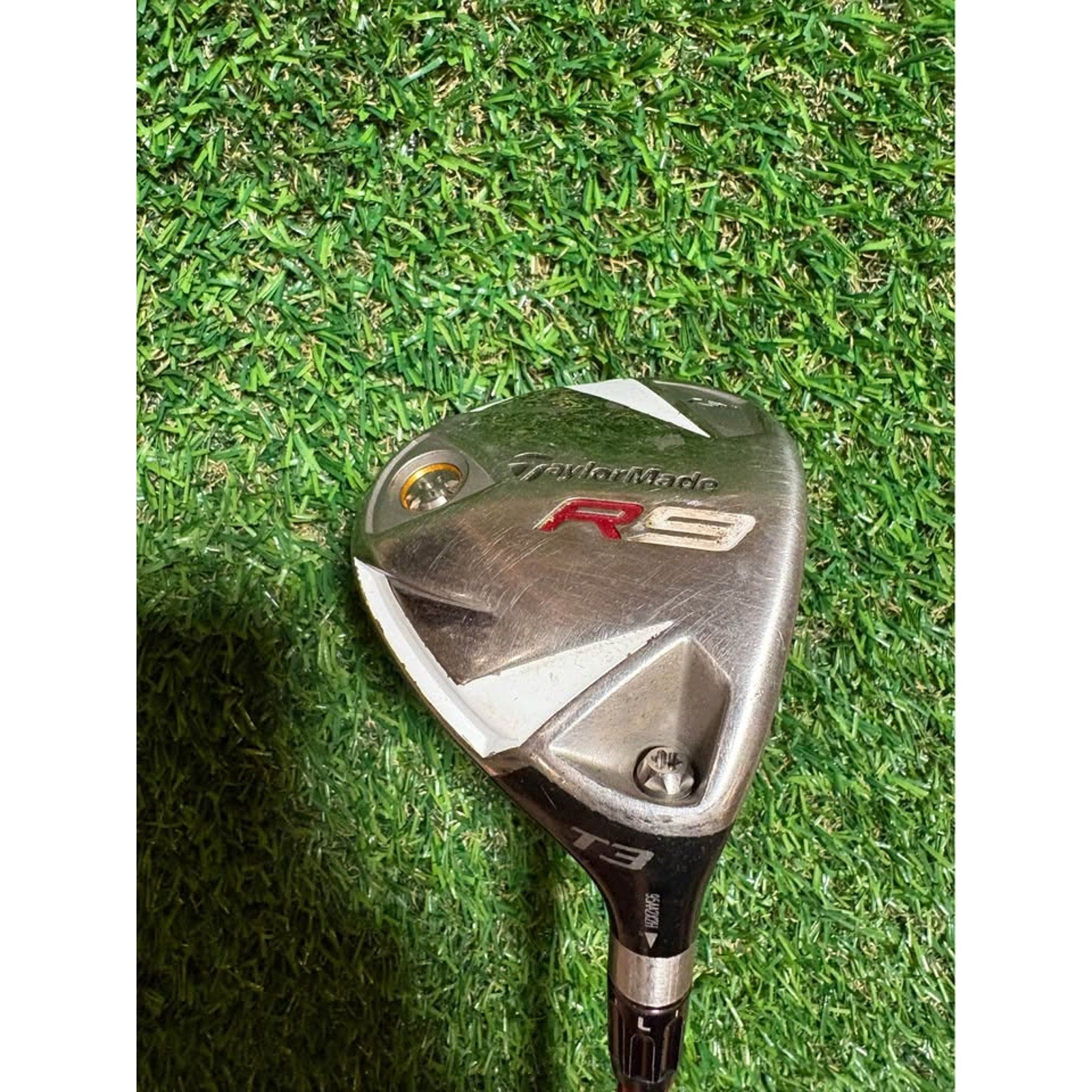 Golf Wood - TaylorMade R9 13 degree T3 3 Wood Stiff Flex  Fujikura Motore 85g