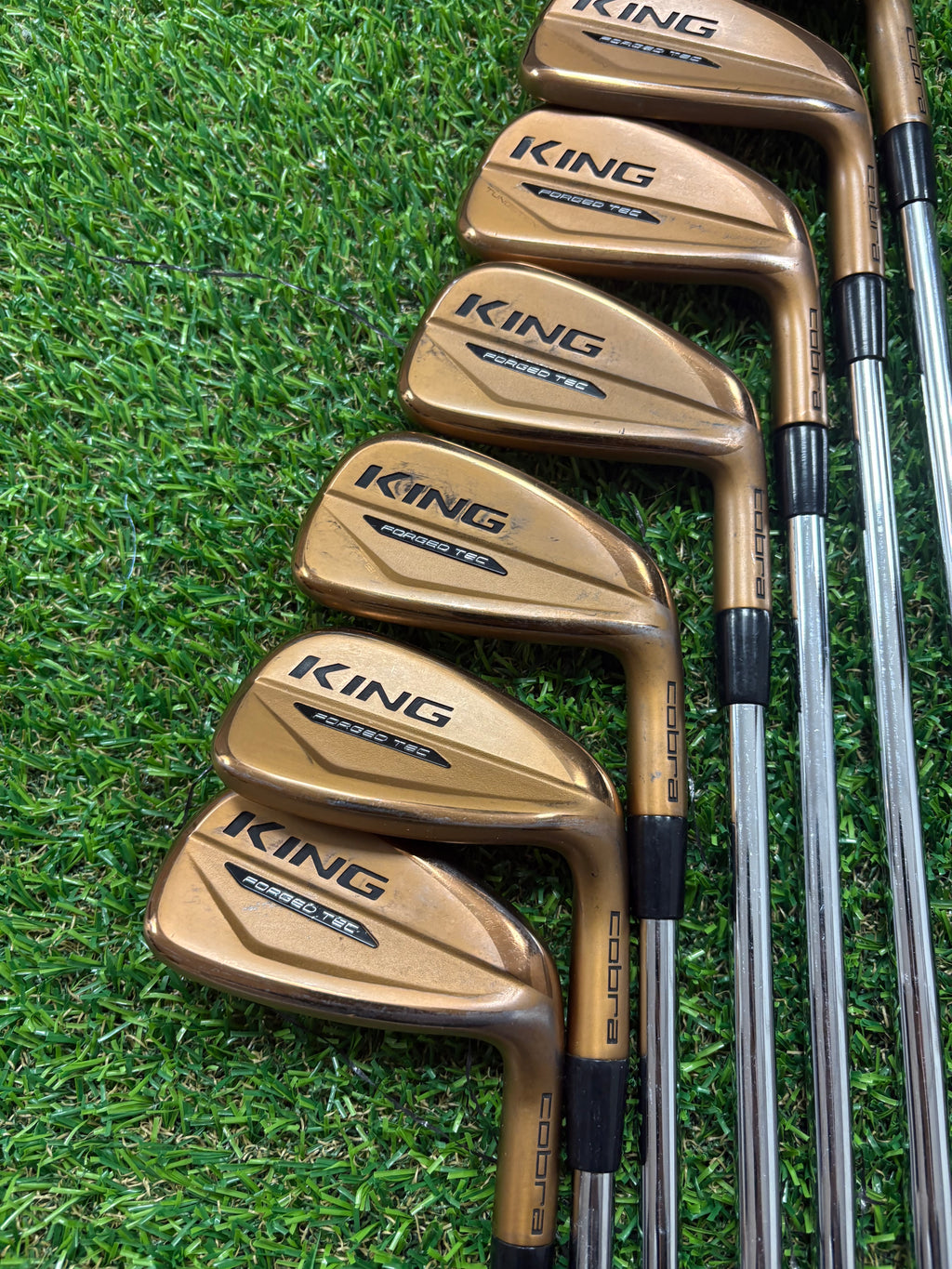 Golf Iron Set - Cobra King Forged Tec Copper 4-PW Regular Flex KBS S-Taper Lite