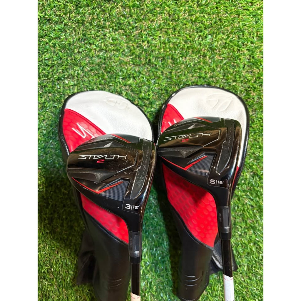 Golf Wood - TaylorMade Stealth 2 3W (15°) & 5W (18°) Senior Flex Ventus TR w HC