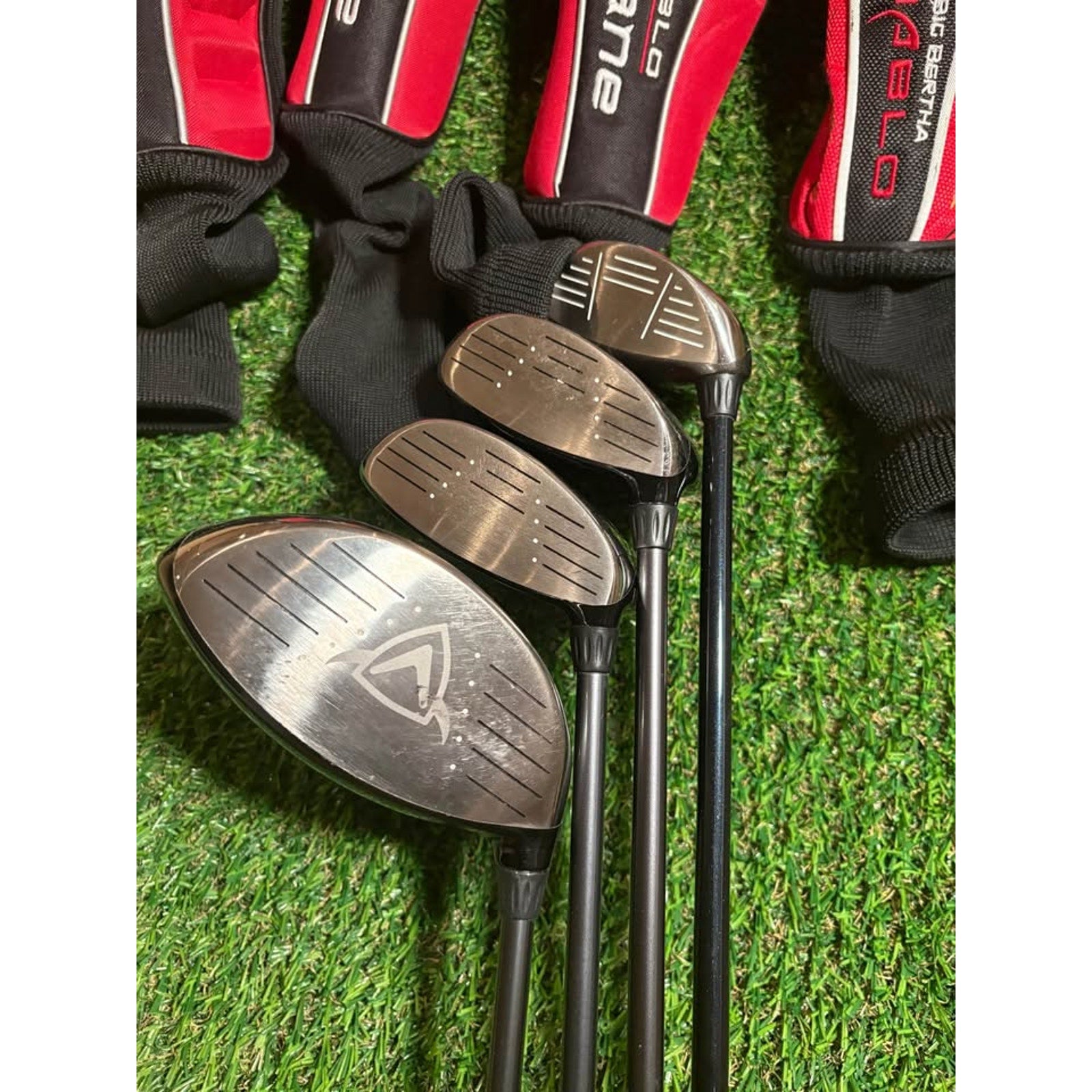 Driver/Wood Set - Left-Handed Callaway Diablo Octane Driver, 3 Wood, 5 Wood, 7 Wood Regular Flex