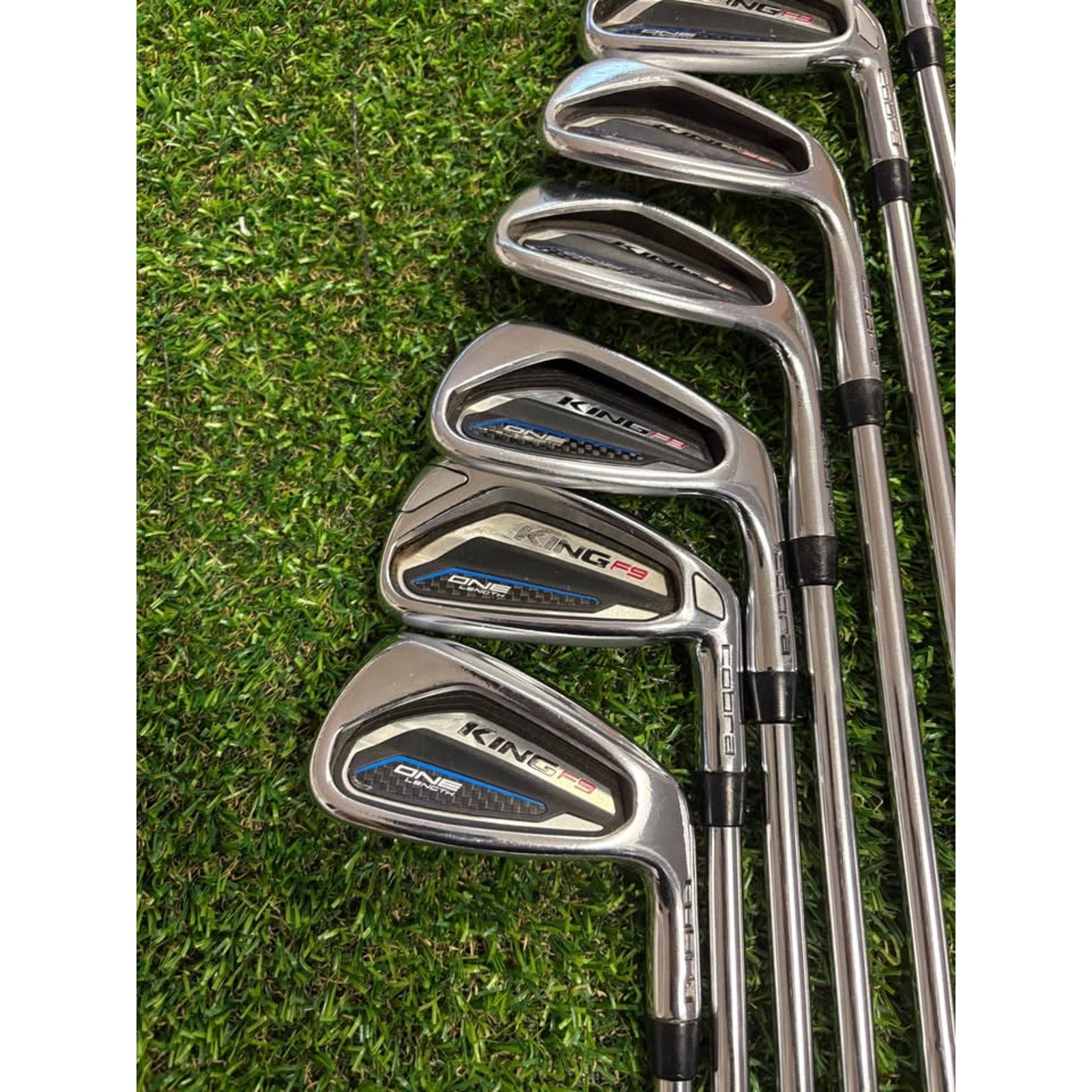 King Cobra F9 One Length 5-PW, GW Stiff Flex KBS Tour