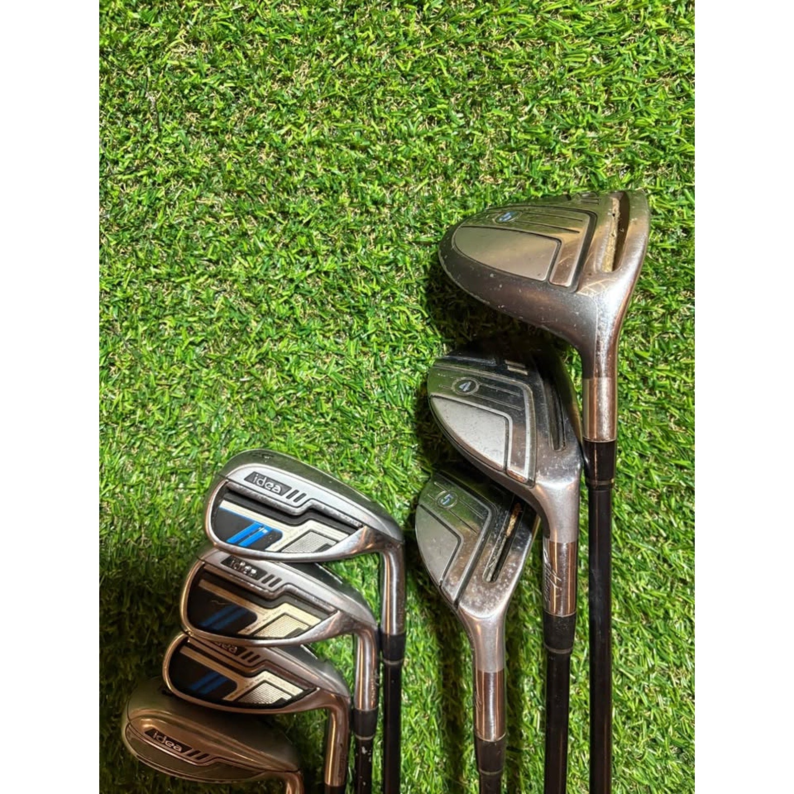 AAdams Idea 2014 Hybrid Iron Combo Set – 5 Wood, 4 & 5 Hybrids, 6, 8, 9, PW Senior Flex