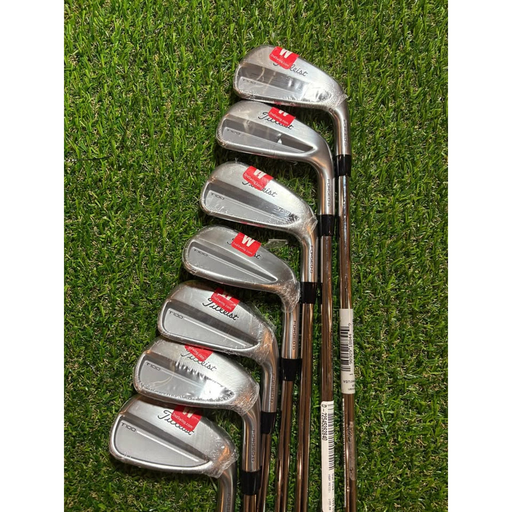 Golf Iron Set - NEW 2025 Titleist T100 4-PW Stiff Flex AMT White ($1200)