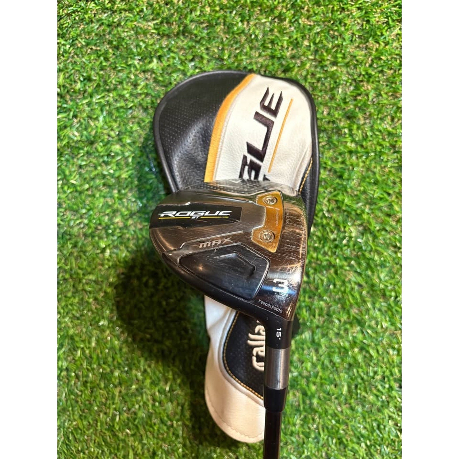 Golf Wood - Callaway Rogue 3-Wood 15° Stiff Flex Tensei 65g w HC
