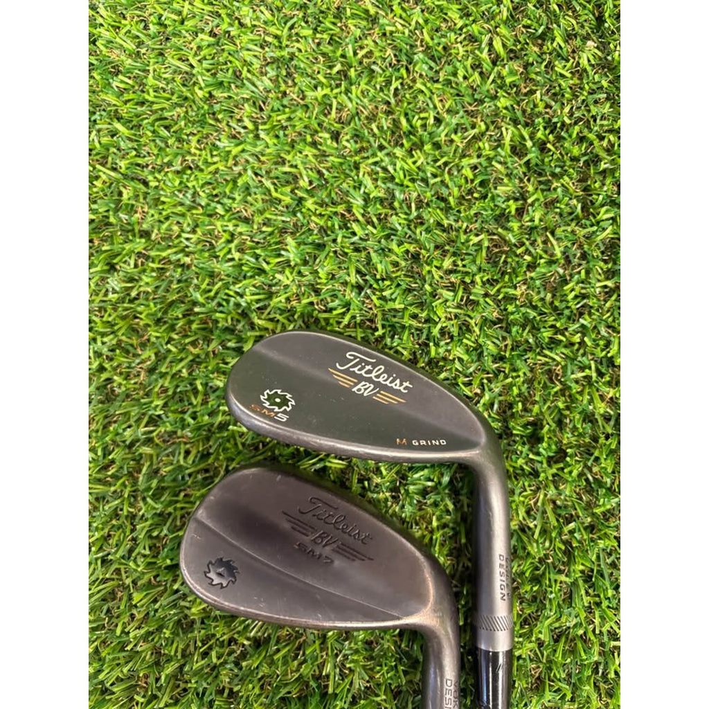 Wedge Set - Titleist SM7 Jet Black 52° & SM5 60° M Grind Wedge Flex