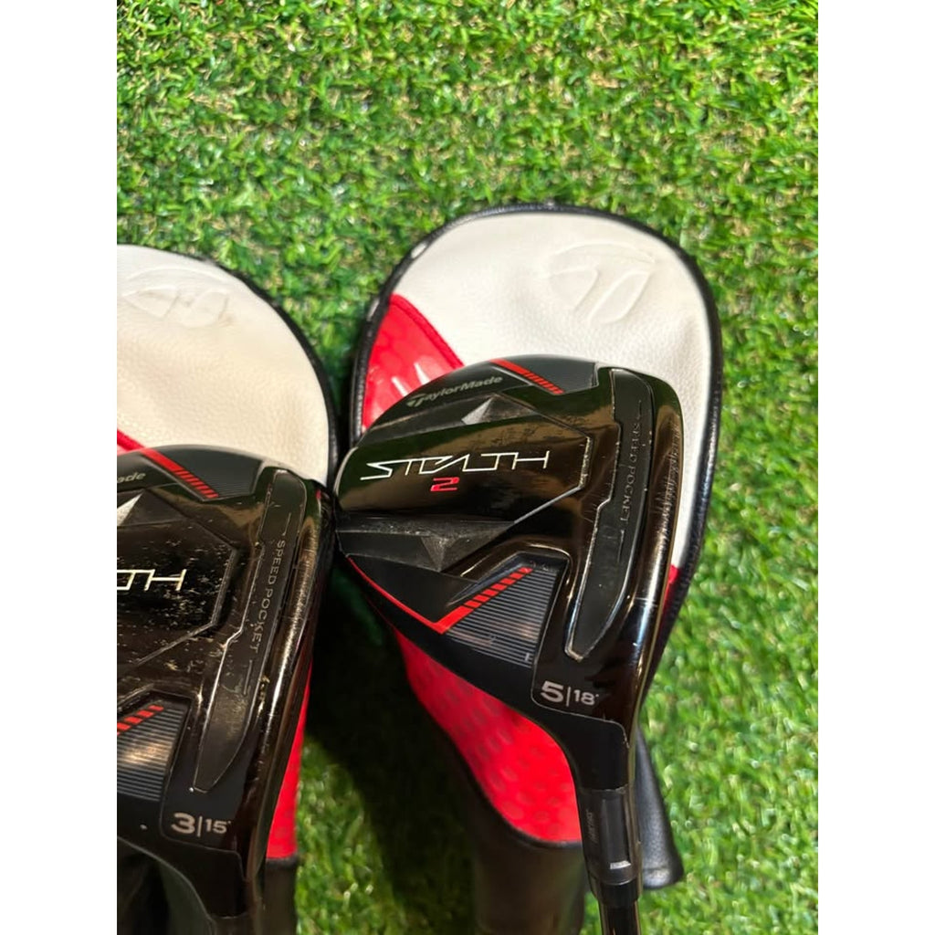 Golf Wood - TaylorMade Stealth 2 3W (15°) & 5W (18°) Senior Flex Ventus TR w HC