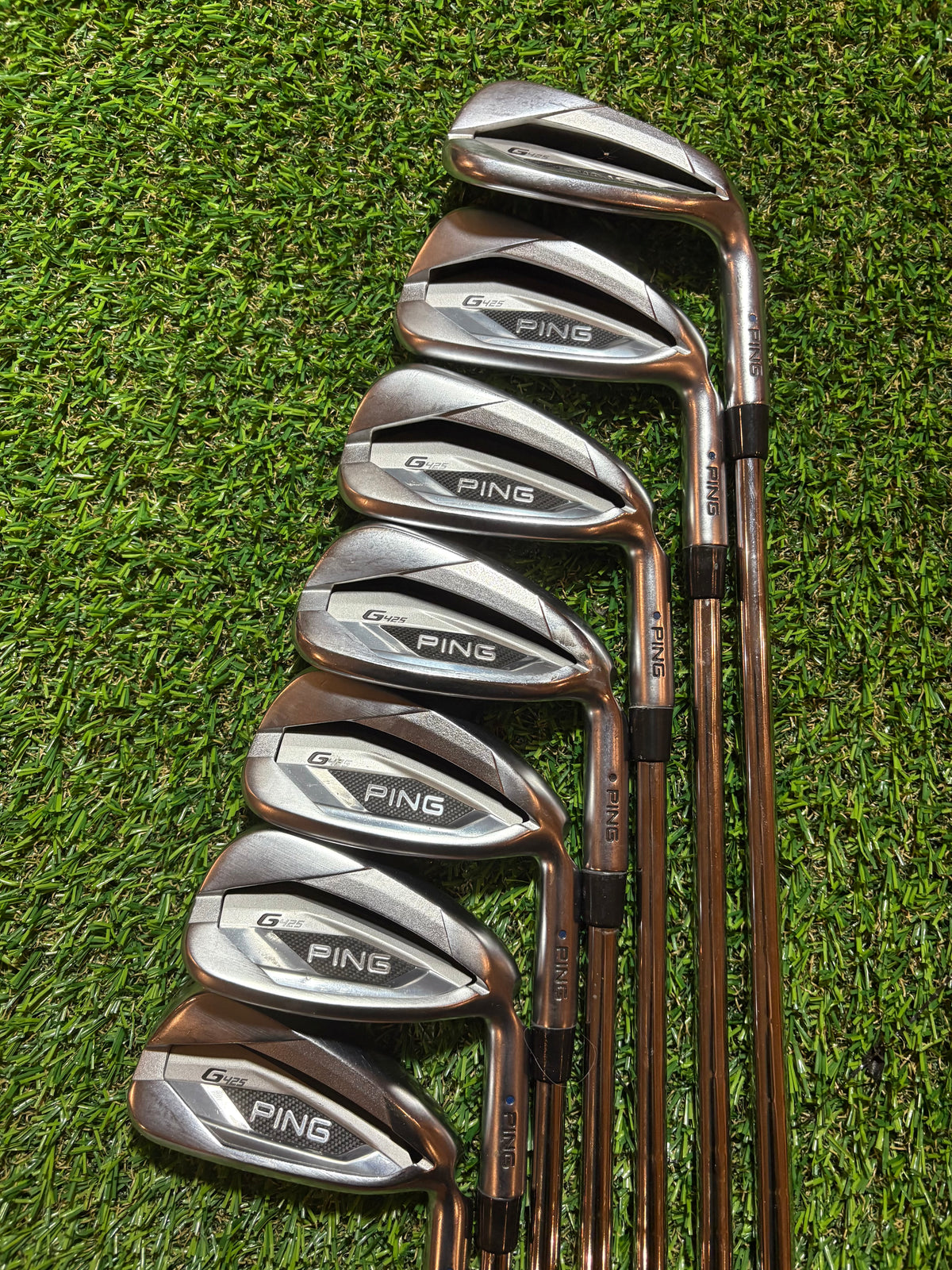 Golf Iron Set - PING G425 5-UW Stiff Flex Blue Dot KBS Tour 120g