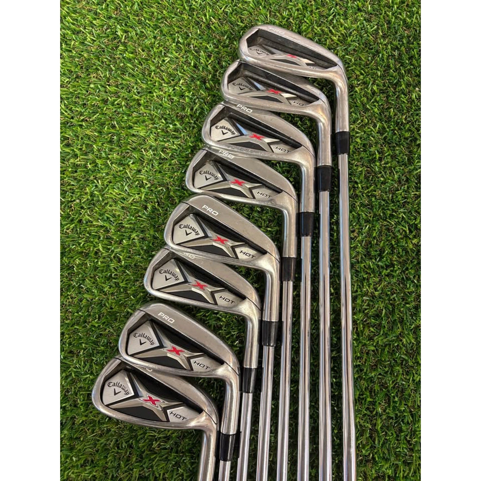 Callaway X Hot Pro 3-PW Stiff Flex Project X 95 Rifle Flighted (FULL SET)