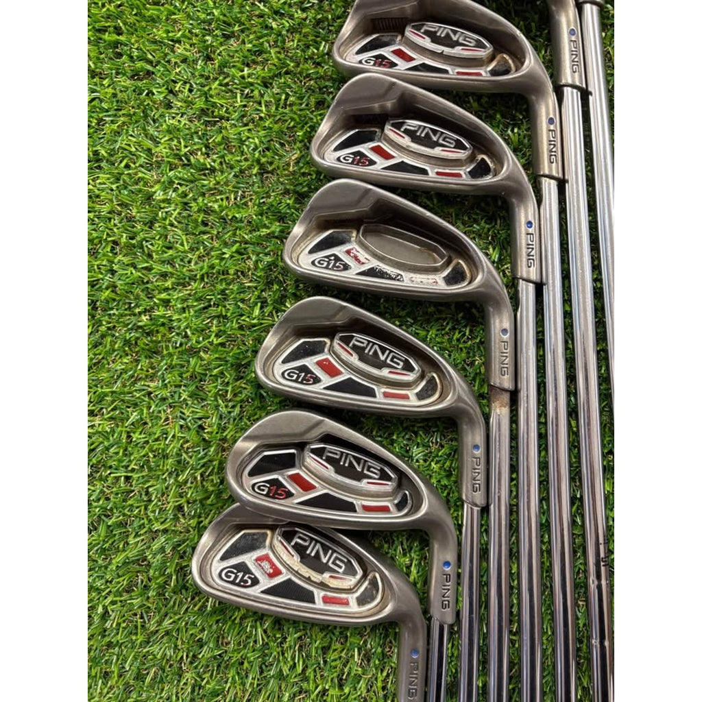 Ping G15 5-W, UW, SW Regular Flex AWT Steel Blue Dot