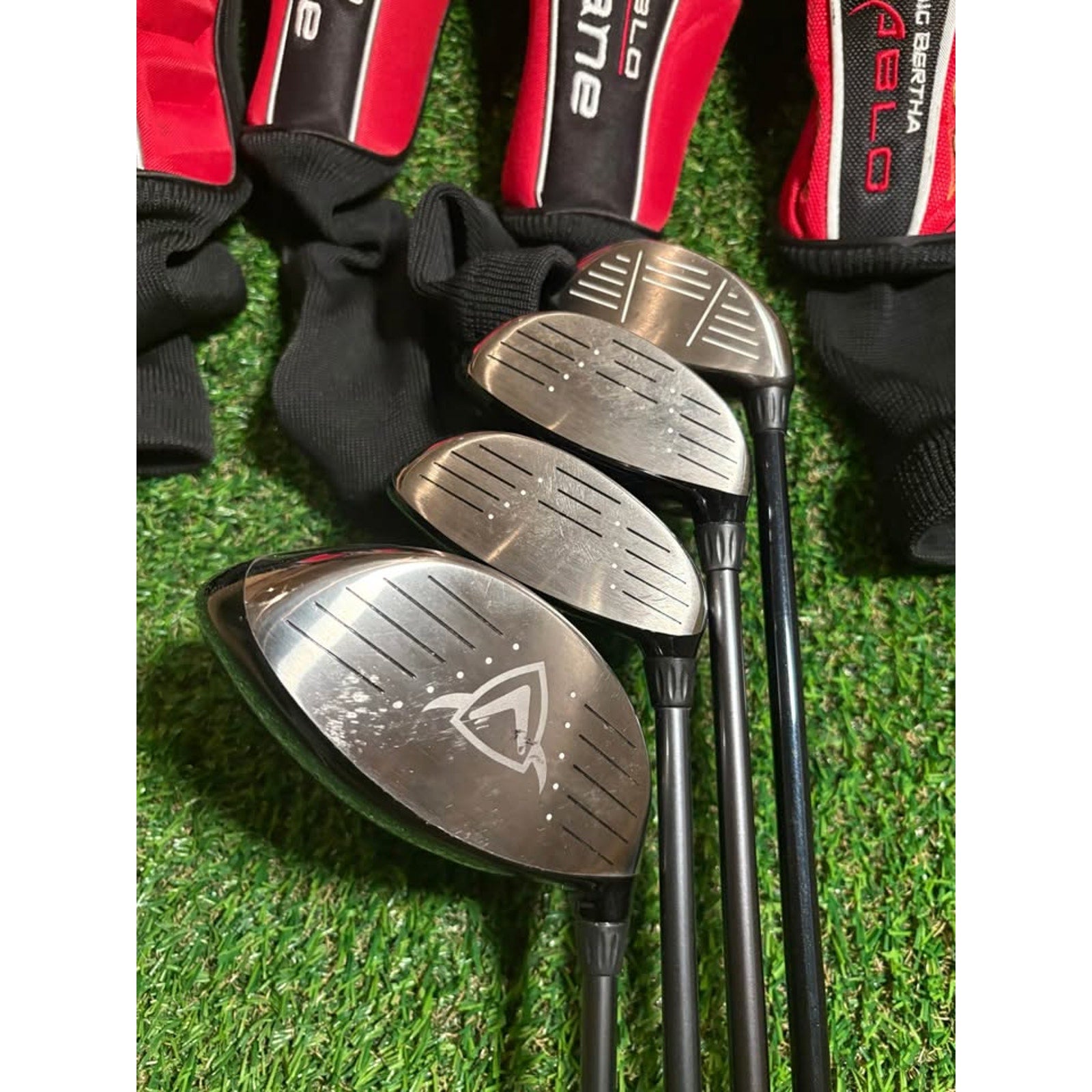 Driver/Wood Set - Left-Handed Callaway Diablo Octane Driver, 3 Wood, 5 Wood, 7 Wood Regular Flex