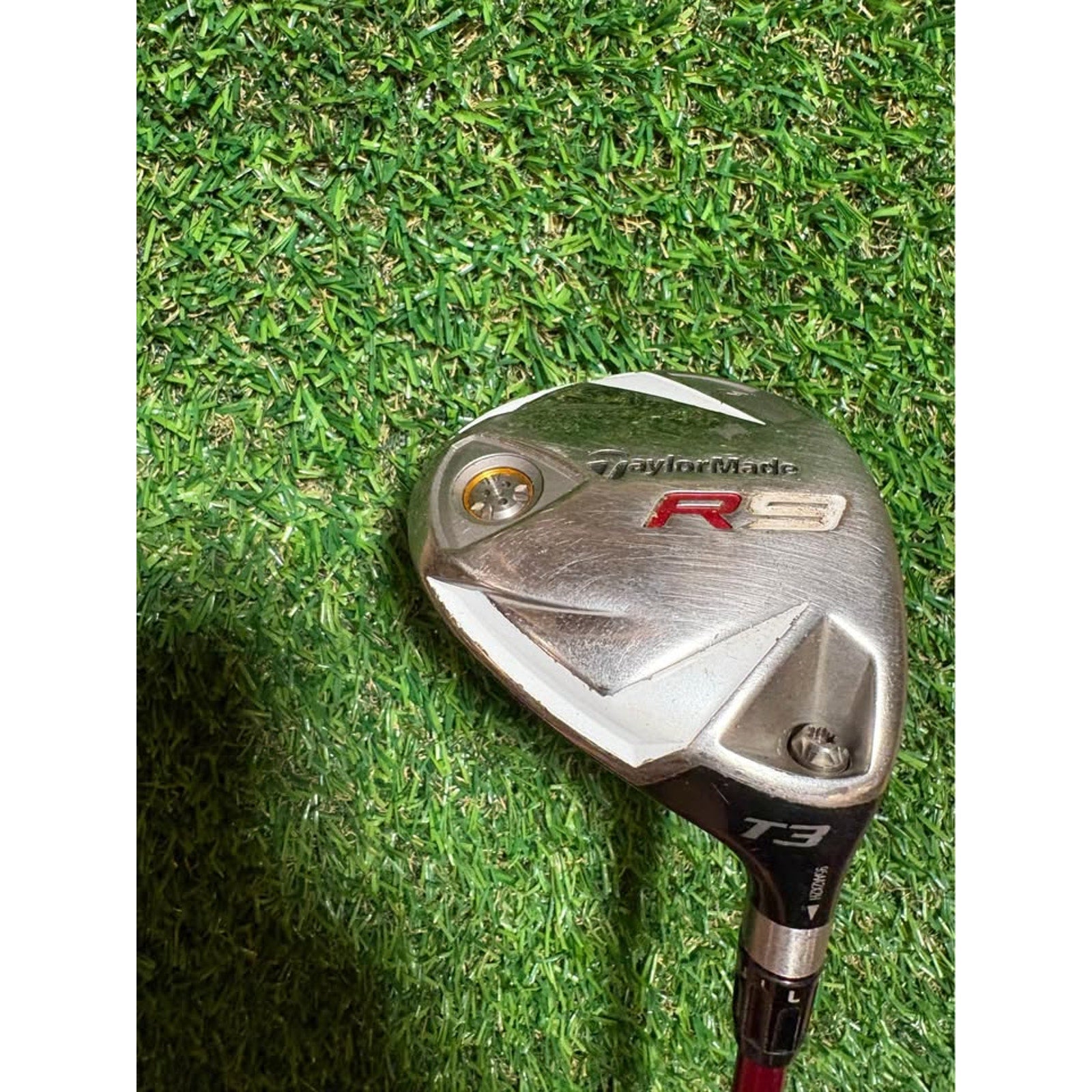 Golf Wood - TaylorMade R9 13 degree T3 3 Wood Stiff Flex  Fujikura Motore 85g